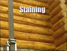  Orange County, Virginia Log Home Staining